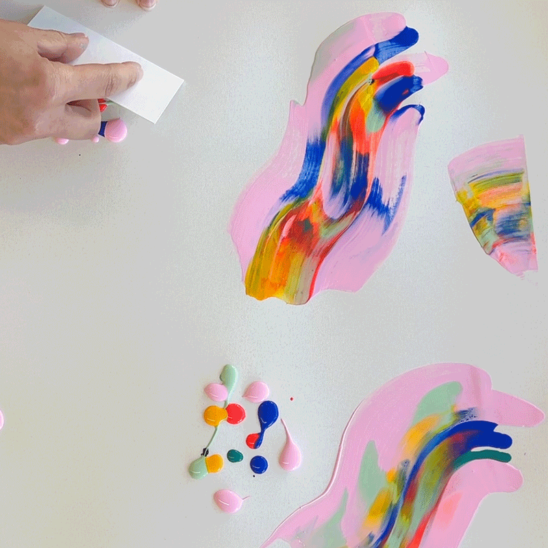 Rainbow Swirl Stationery Set